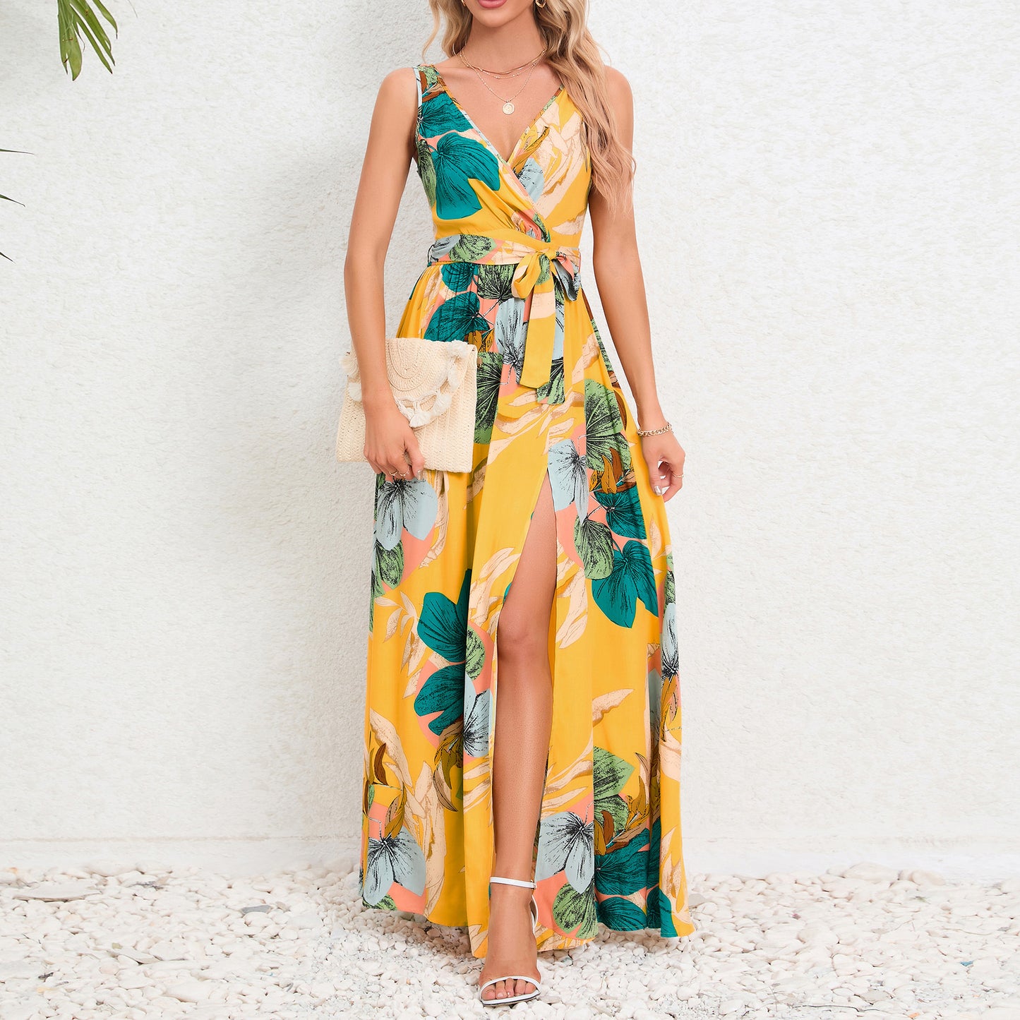 Bohemian V-neck Strap Maxi-jurk β Tropische Vibes all day long!