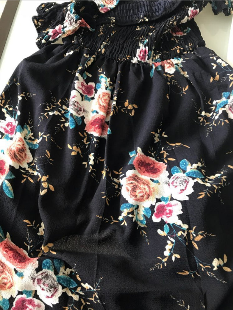 Off-Shoulder Maxi-jurk met Bloemenprint β Romantische Zomerlook