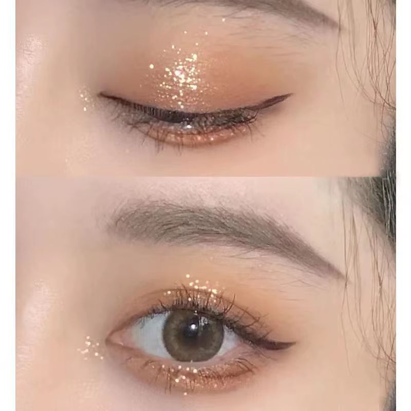 9-Kleur Oogschaduwpalet Boter Oranje Bruin Parelmoer Matte Glitter Oogschaduw Glanzende Oogschaduw Langdurige Oogmake-up Cosmetica