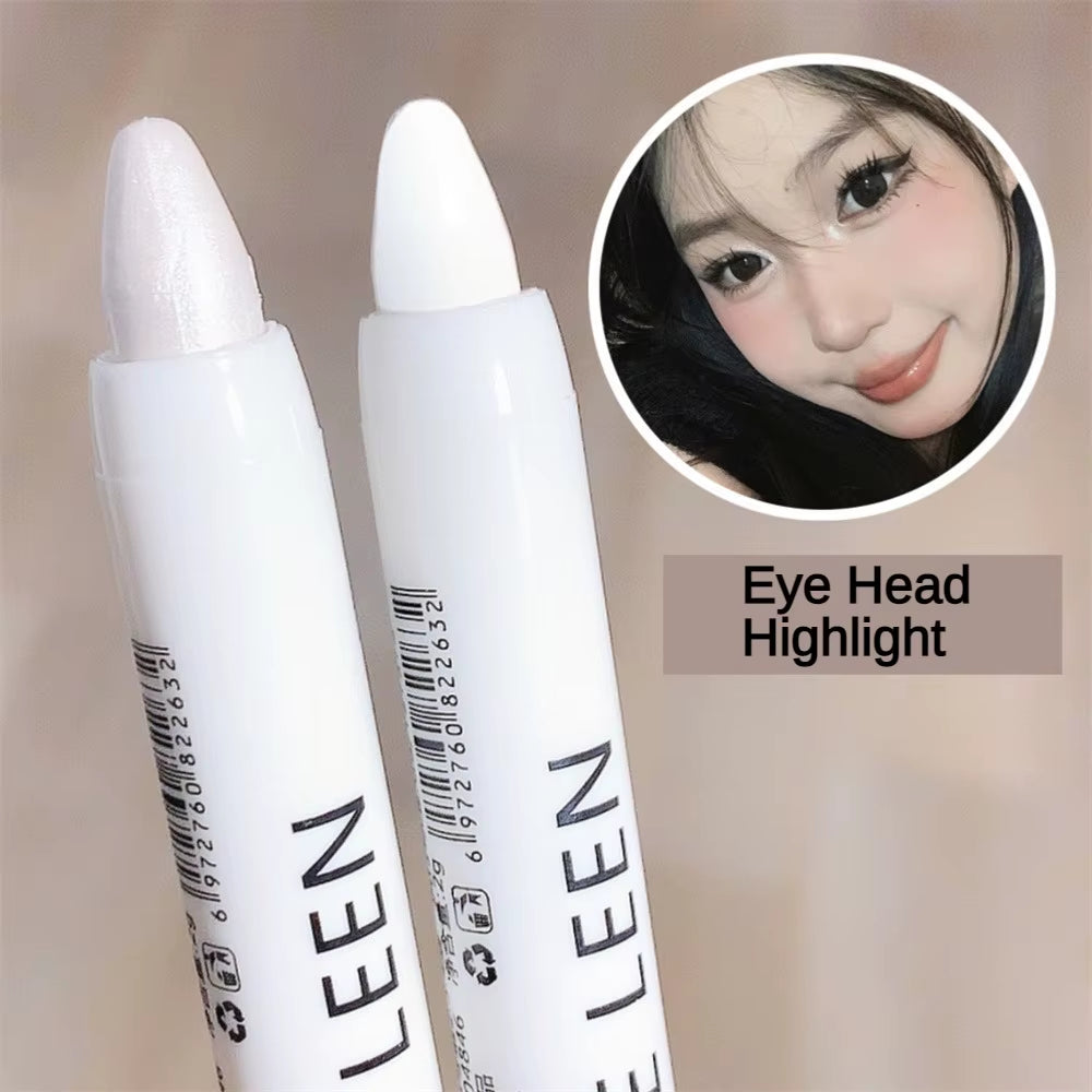 Verhelderende Lying Silkworm Highlighter Pen Langdurige waterdichte gladde matte parelmoer witte zilveren eyeliner oogschaduw stick