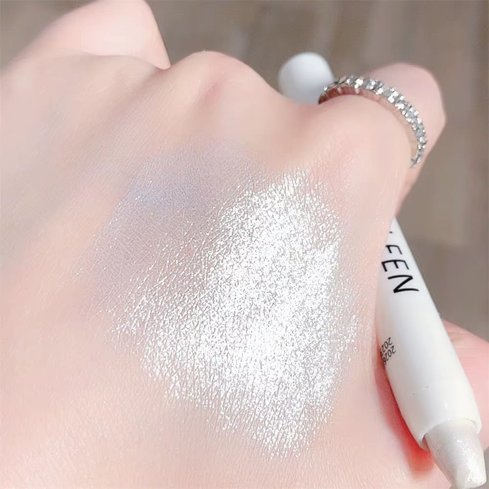 Verhelderende Lying Silkworm Highlighter Pen Langdurige waterdichte gladde matte parelmoer witte zilveren eyeliner oogschaduw stick