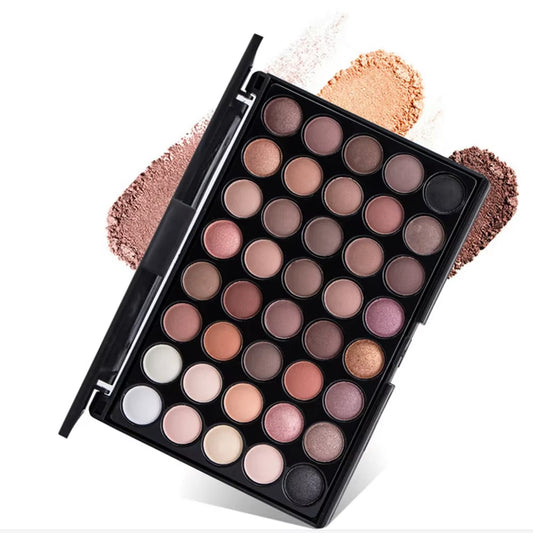 Oogmake-up Nudes Palette 40 Kleuren Matte Oogschaduw Glitter Poeder Oogschaduw Kwastenset Stempels Pigment 