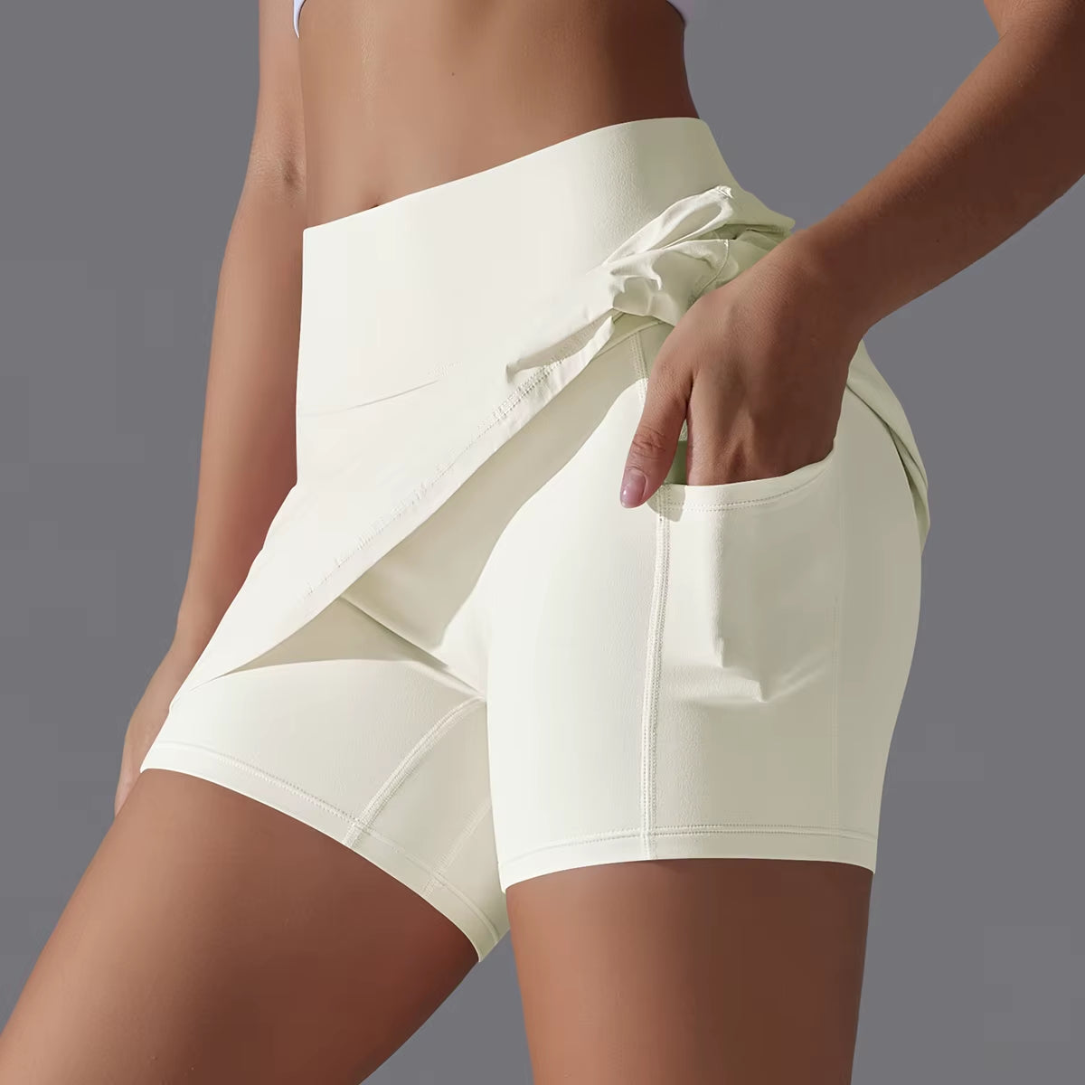 Yogarok Badminton Tennisrok Hoge taille snel drogend