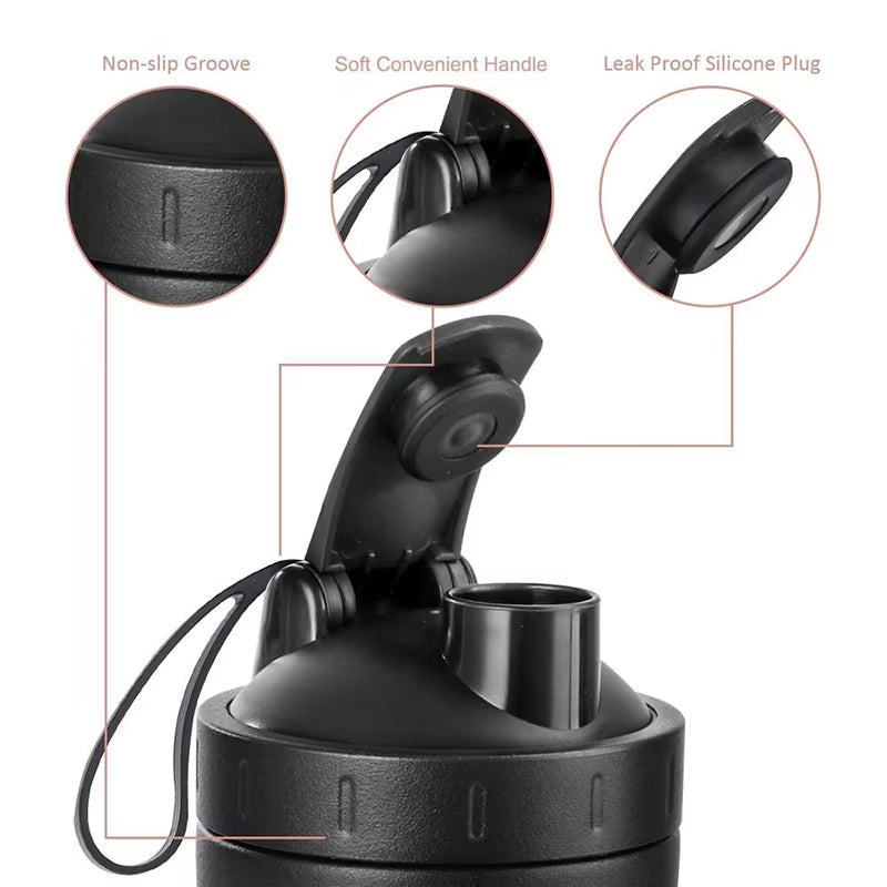 700 ML Rvs Eiwit Shaker - Mengbeker 