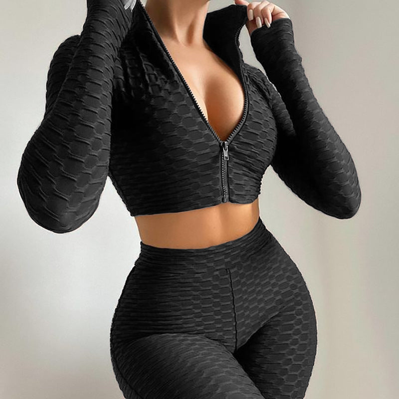 Sport set Fitness Buikcorrectie Butt Lift Lange Mouw 