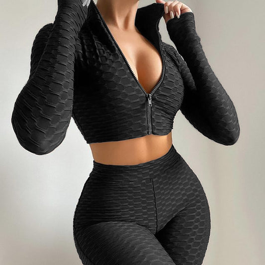 Sport set Fitness Buikcorrectie Butt Lift Lange Mouw 