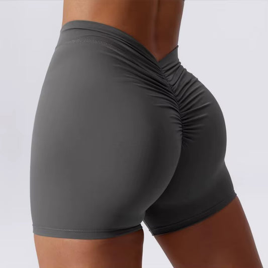 Sexy stretch yogashorts voor dames met heuplifting en buikspierversteviging Strakke fitness hardloopbroeken aan de buitenkant 