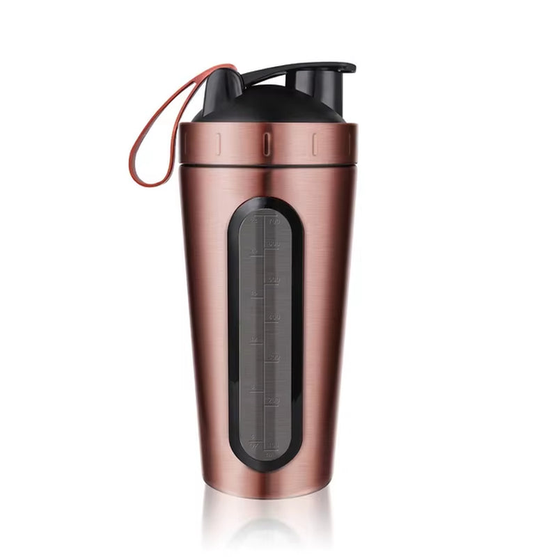 700 ML Rvs Eiwit Shaker - Mengbeker 