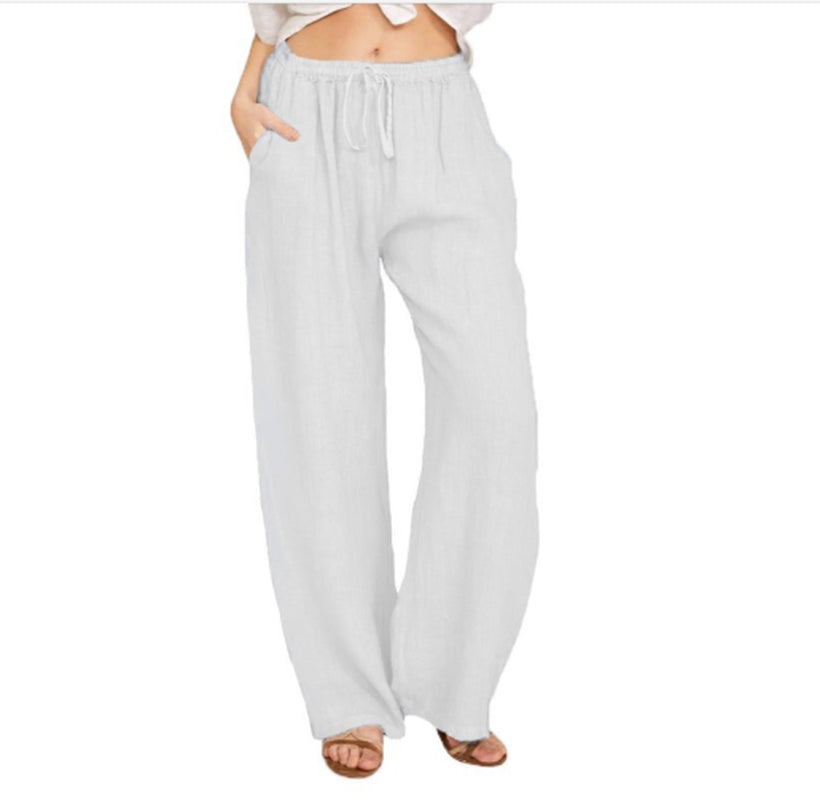 Women'S Casual Cotton and Linen Loose Yoga Pants