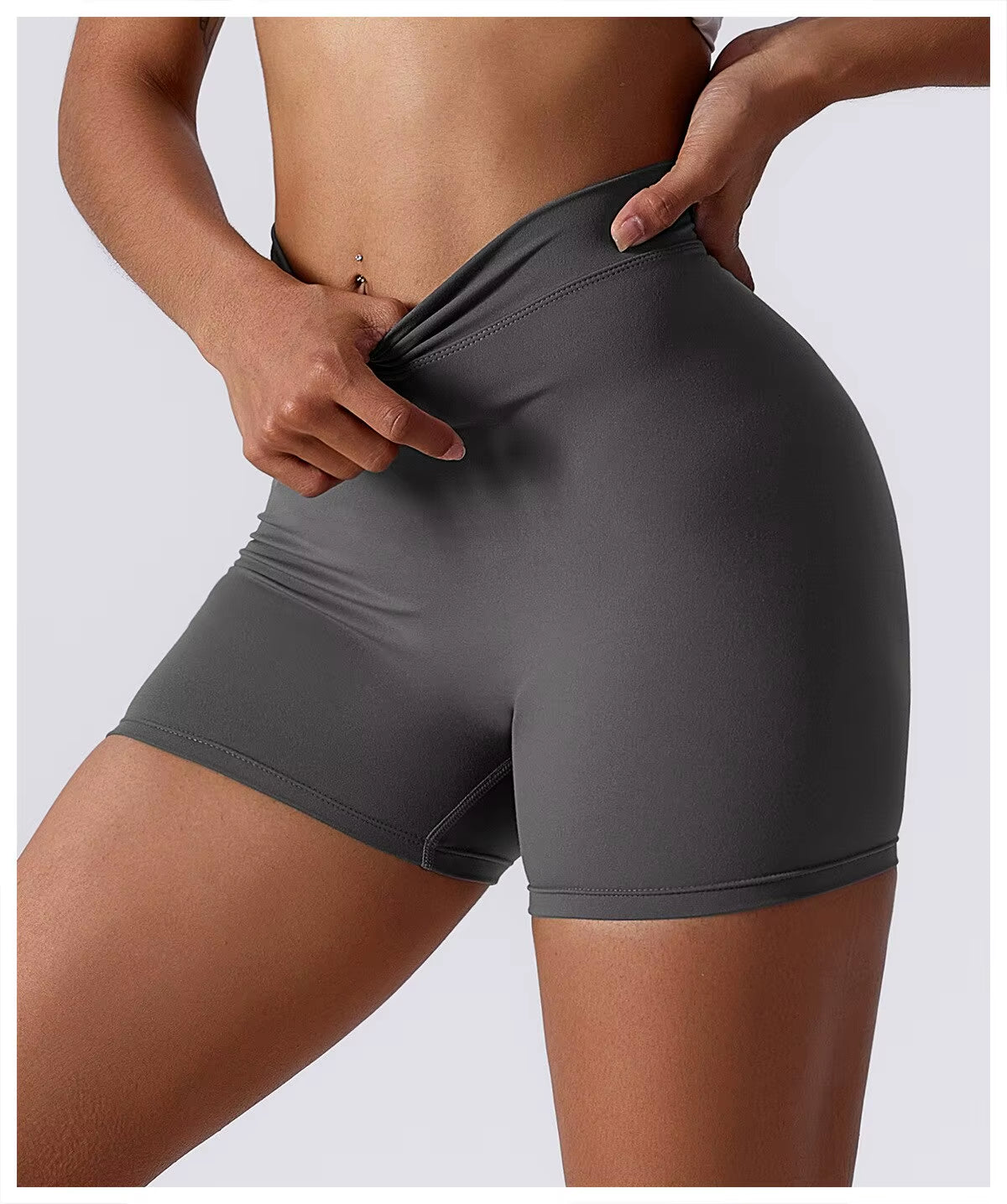 Sexy stretch yogashorts voor dames met heuplifting en buikspierversteviging Strakke fitness hardloopbroeken aan de buitenkant 
