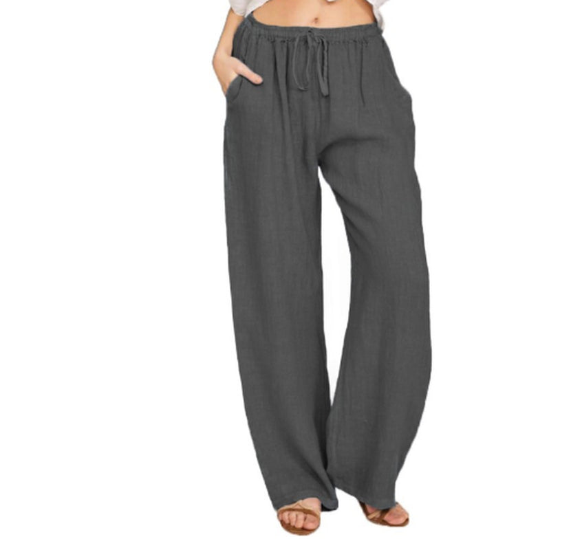 Women'S Casual Cotton and Linen Loose Yoga Pants