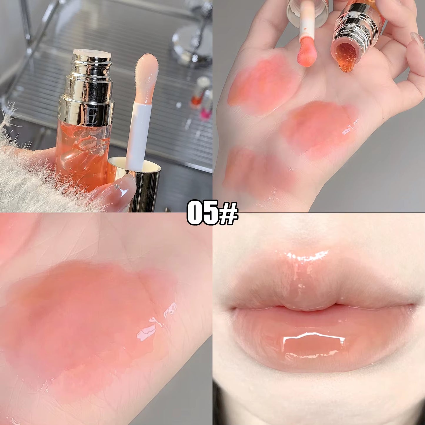 6 Kleuren Hydraterende Vloeibare Lippenstift Jelly Cherry Red Roze Lipgloss Sexy Niet-plakkerige Cup Lip Tint Blijvende Koreaanse Lip Olie Make-up