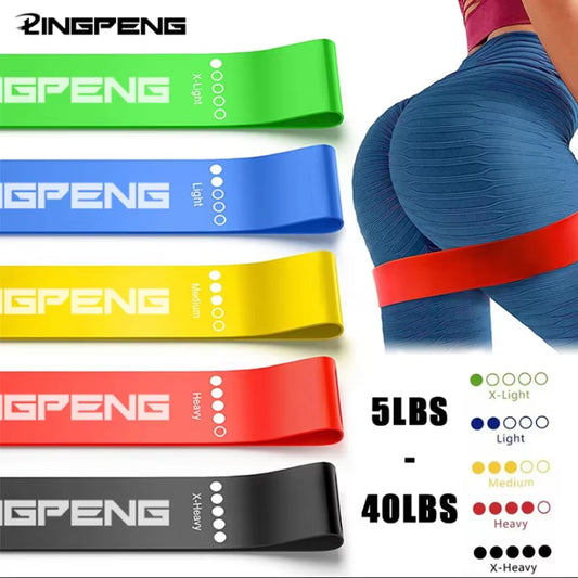 5 verschillende weerstandsbanden Fitnessoefening 