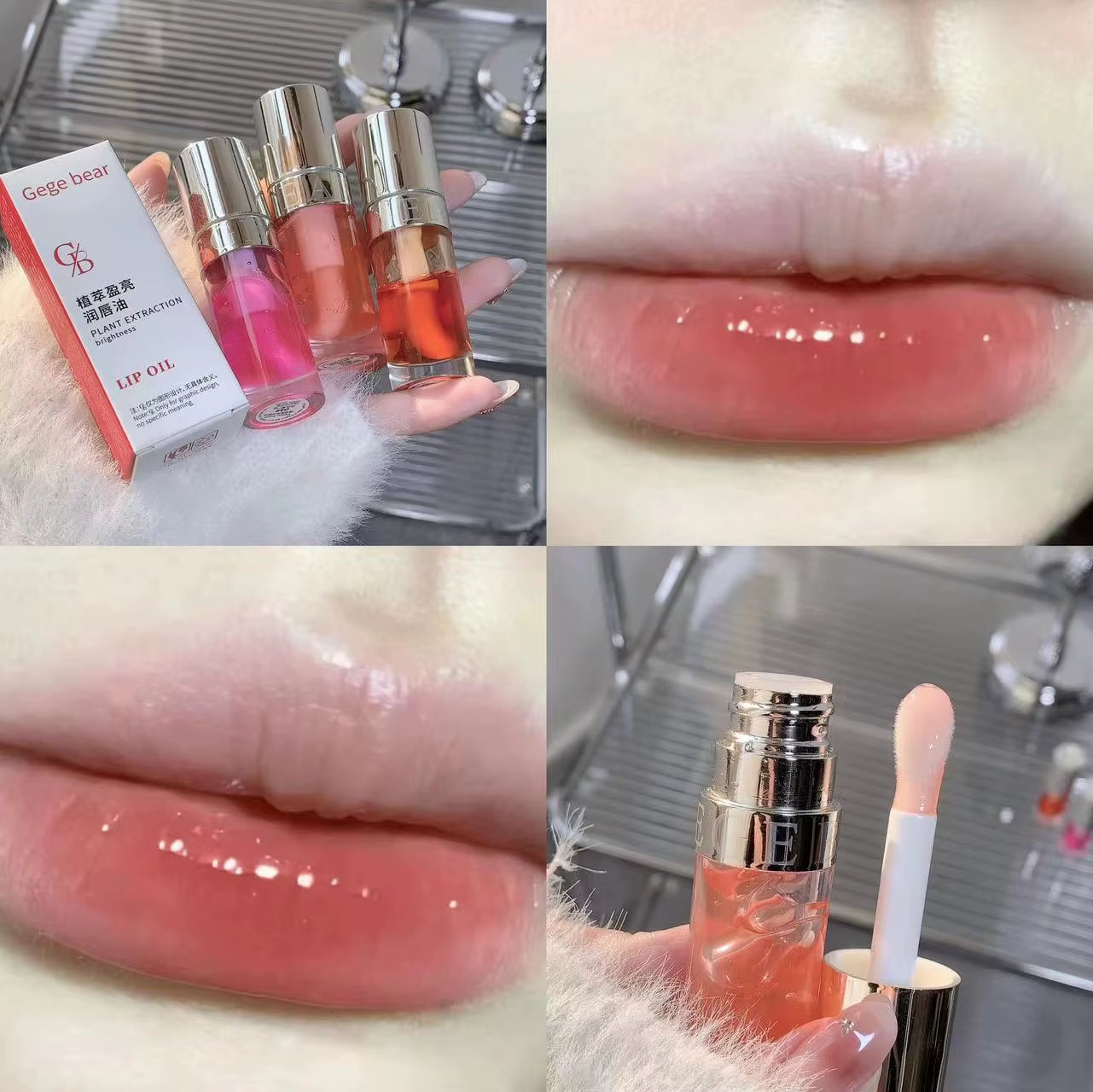 6 Kleuren Hydraterende Vloeibare Lippenstift Jelly Cherry Red Roze Lipgloss Sexy Niet-plakkerige Cup Lip Tint Blijvende Koreaanse Lip Olie Make-up