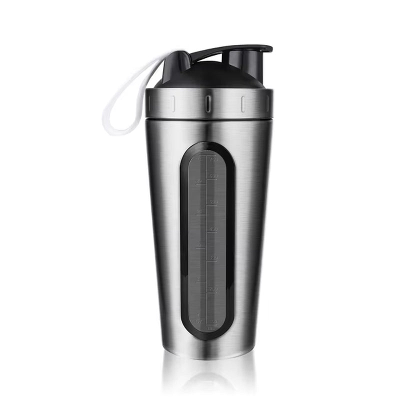 700 ML Rvs Eiwit Shaker - Mengbeker 