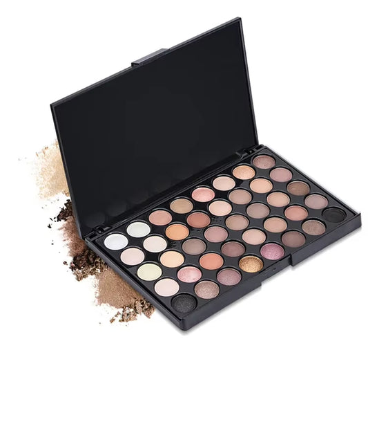 Oogmake-up Nudes Palette 40 Kleuren Matte Oogschaduw Glitter Poeder Oogschaduw Kwastenset Stempels Pigment 