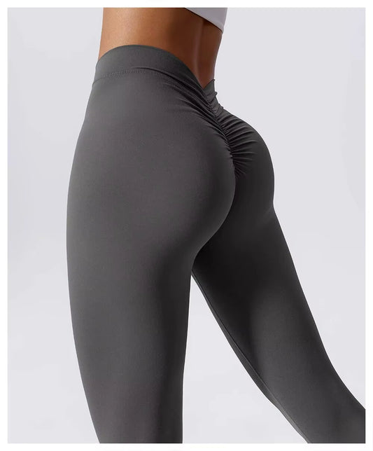 Yogabroeken Rug V-taille Fitness Heuplift Honing Perzik Heup Sport Tights Geen Onhandigheid Draad Warp Heup Lange Broek