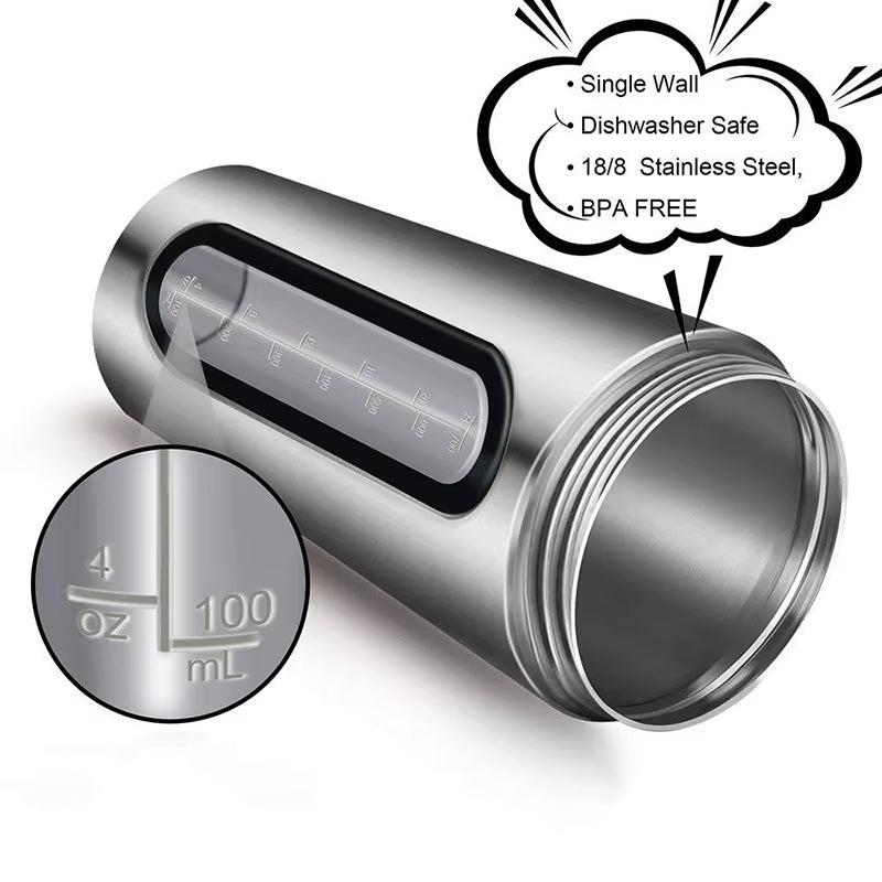 700 ML Rvs Eiwit Shaker - Mengbeker 