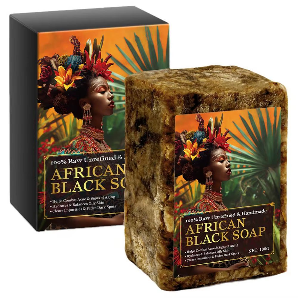 Beautybosss Raw African Black Soap – 100% Natuurlijk & Handgemaakt