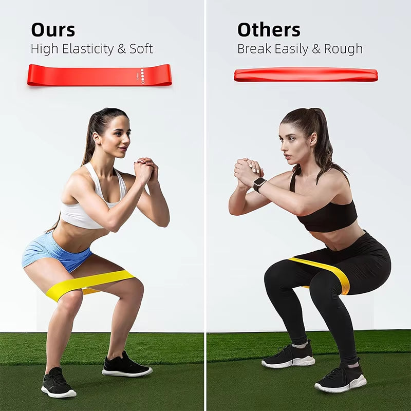 5 verschillende weerstandsbanden Fitnessoefening 