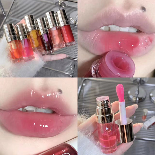 6 Kleuren Hydraterende Vloeibare Lippenstift Jelly Cherry Red Roze Lipgloss Sexy Niet-plakkerige Cup Lip Tint Blijvende Koreaanse Lip Olie Make-up