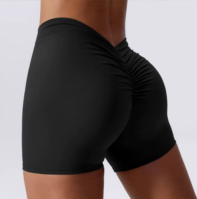 Sexy stretch yogashorts voor dames met heuplifting en buikspierversteviging Strakke fitness hardloopbroeken aan de buitenkant 