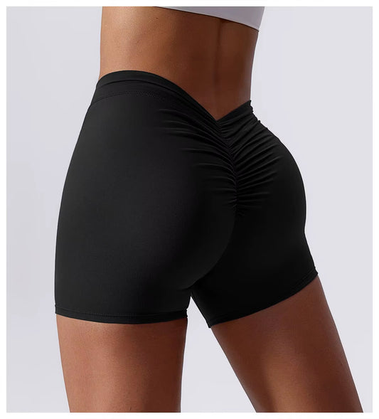 Sexy stretch yogashorts voor dames met heuplifting en buikspierversteviging Strakke fitness hardloopbroeken aan de buitenkant 