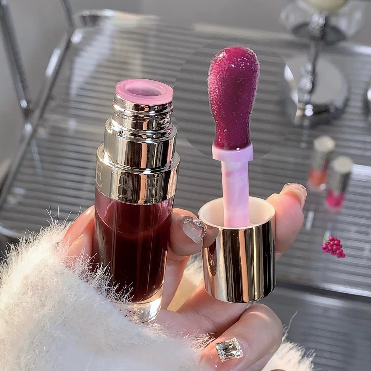 6 Kleuren Hydraterende Vloeibare Lippenstift Jelly Cherry Red Roze Lipgloss Sexy Niet-plakkerige Cup Lip Tint Blijvende Koreaanse Lip Olie Make-up