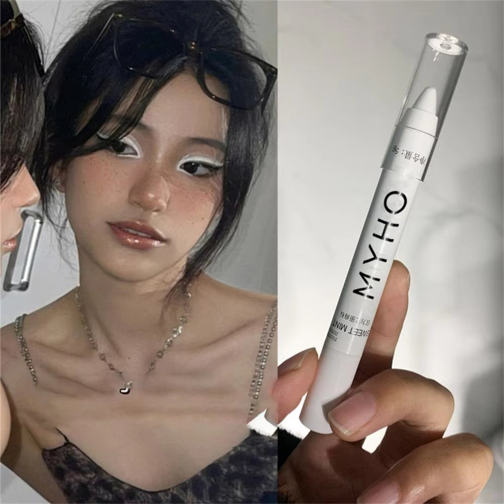 Verhelderende Lying Silkworm Highlighter Pen Langdurige waterdichte gladde matte parelmoer witte zilveren eyeliner oogschaduw stick