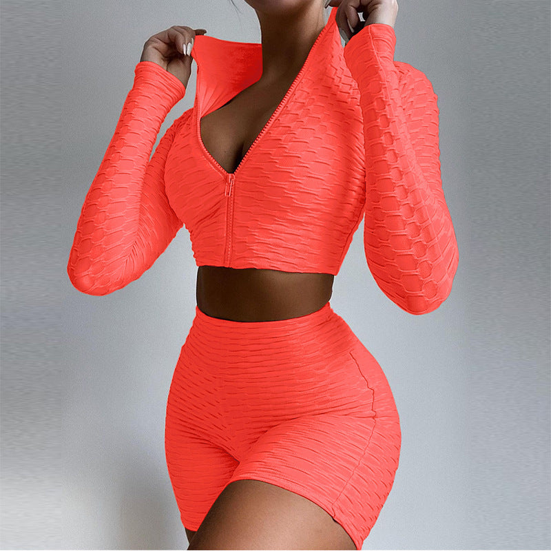 Sport set Fitness Buikcorrectie Butt Lift Lange Mouw 