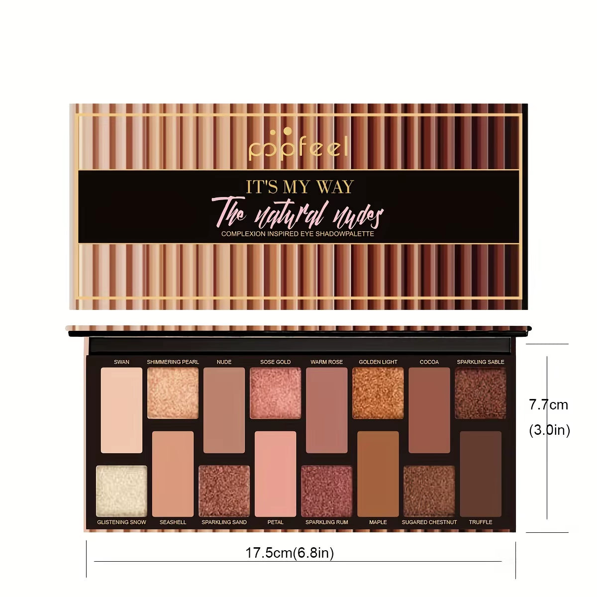 16 Kleurig Oogschaduwpalet, Make-up Nude Kleuren Oogschaduwpalet Natuurlijke Nude Matte Shimmer Glitter Pigment Oogschaduw