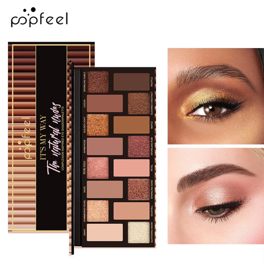 16 Kleurig Oogschaduwpalet, Make-up Nude Kleuren Oogschaduwpalet Natuurlijke Nude Matte Shimmer Glitter Pigment Oogschaduw