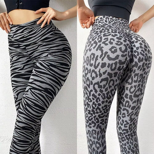 Sport legging luipaard - zebra naadloze hoge taille liftende heup 